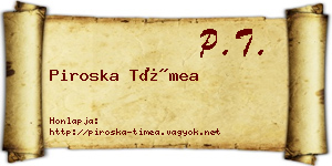 Piroska Tímea névjegykártya