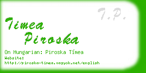 timea piroska business card